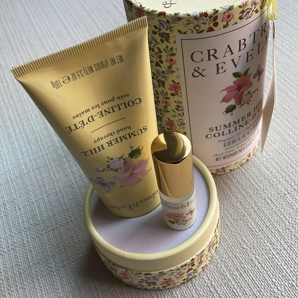 Crabtree & Evelyn Summer Hill fragrance oil hand cream set